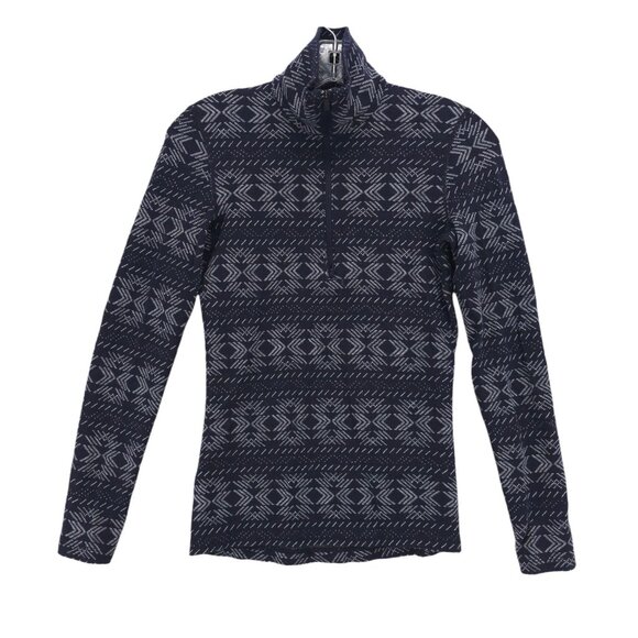 ICEBREAKER Woman Merino 260 Vertex Long Sleeve 1/2 Zip Blue Thermal Top XS - Picture 1 of 9
